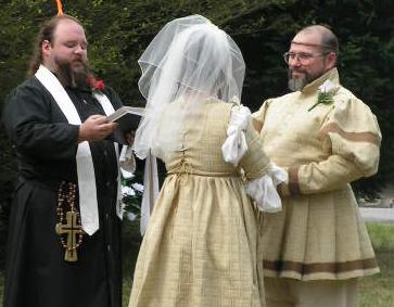 Fr. Geof preforming a wedding.