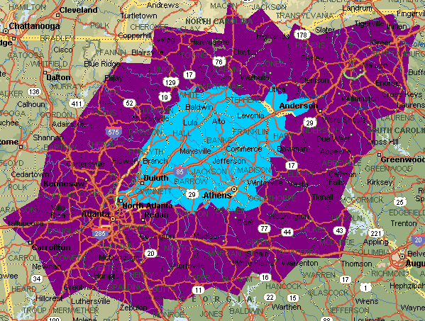 Travel distances from the the Abbey