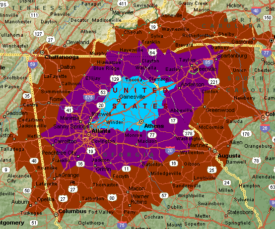 Travel distances from the the Abbey